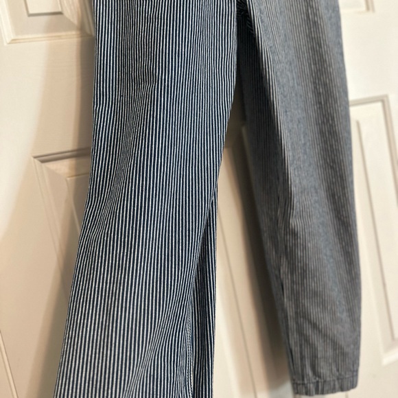 Vintage 80s Key Imperial Stripes Farmer Bib overalls 34x30 - Picture 5 of 6